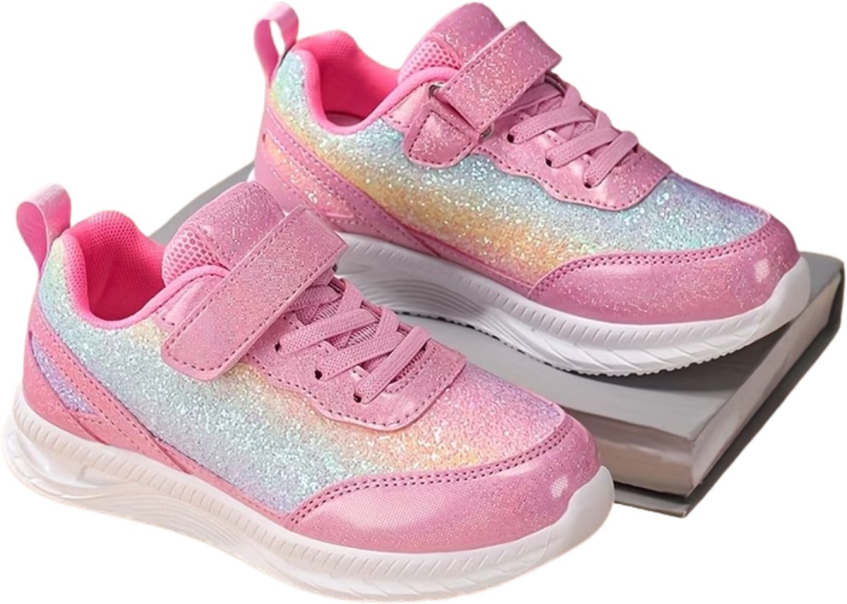 Currero Schoenen Meisjes Sneakers Comfortabel Wandelschoenen Casual Kinder Schoenen Helder Kleur 36 Roze