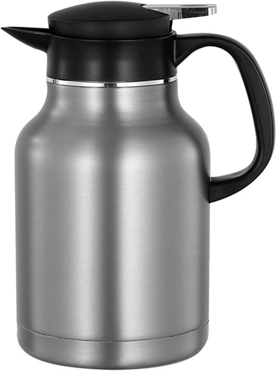Thermoskan Roestvrijstaal - Isoleerkan Koffiepot - Dranken Warm Houden - 36 Uur Isolatie - 16 Liter - Zilver