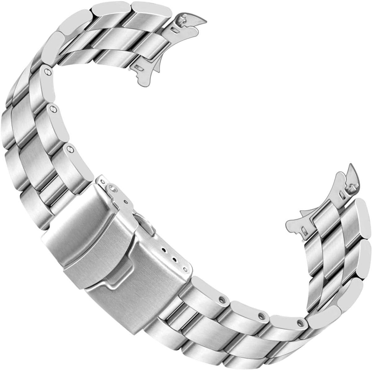 Horlogebanden metalen horlogeband vervangende band voor mannen en vrouwen 20mm 22mm roestvrijstalen inzetgesp zwart zilver