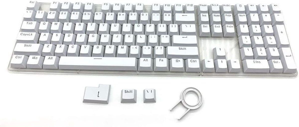 113 Toetsen compatibel met MX-schakelaars Doubleshot Ondersteuning LED-verlichting ABS OEM-profiel toetsen voor DIY mechanisch gaming-toetsenbord
