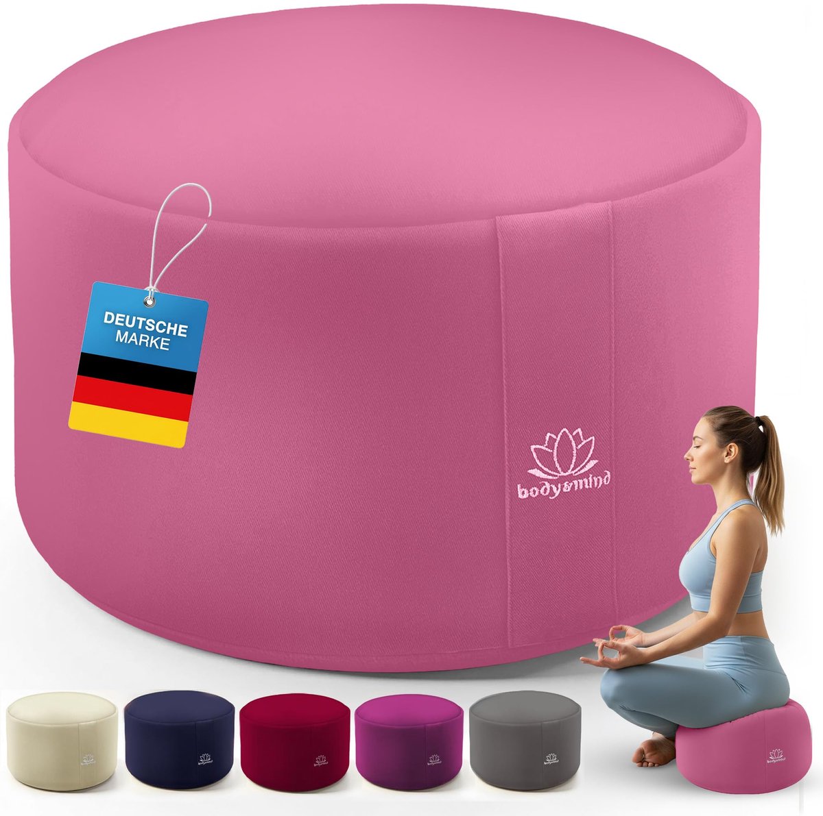 SnelShoppen - Meditatiekussen Yogakussen 18 cm Zithoogte voor Yoga, Meditatie, Thuisgebruik, Blauw, Ergonomisch, Comfortabel, Ondersteuning voor Licha