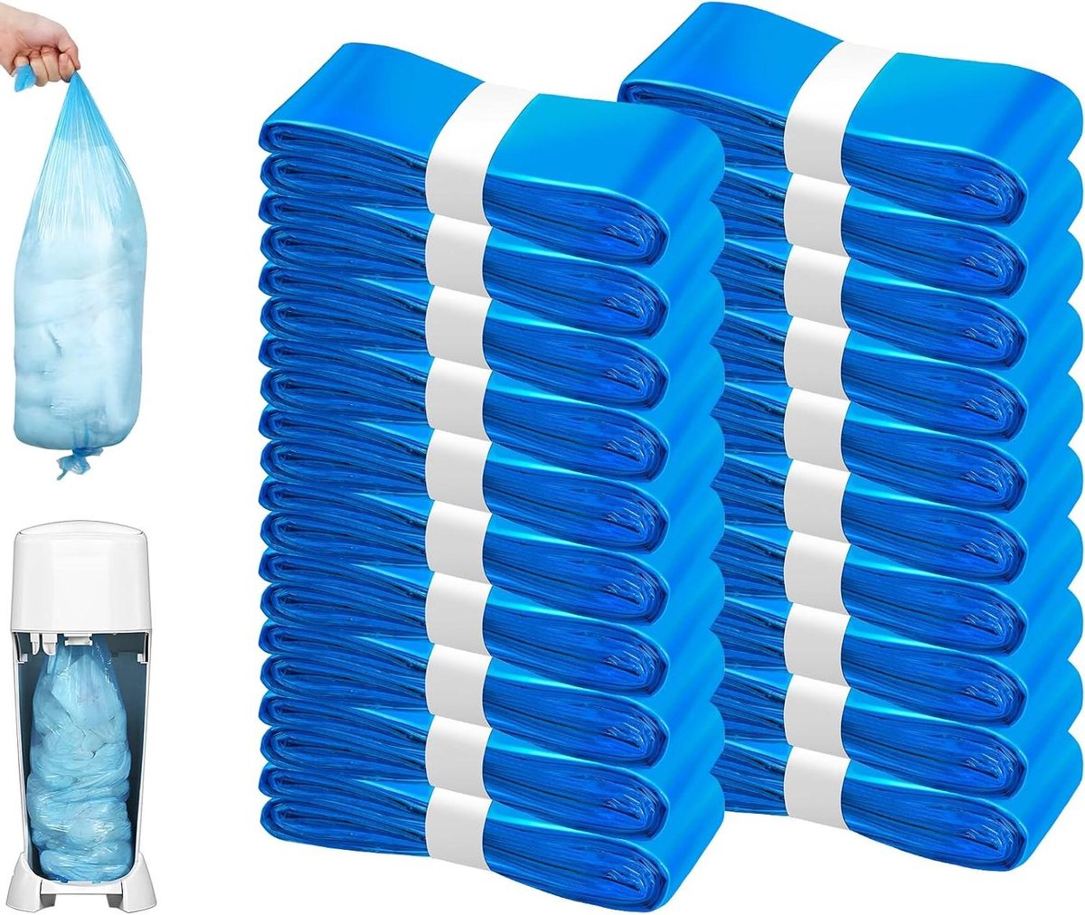 Navulcassettes Luieremmer - Luierzakken Afvalemmer - Afval Beheren - 7-Laags Geurbestendig - 20 stuks - Blauw
