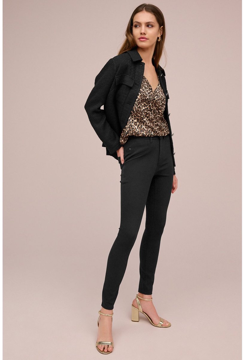 Next - Dames - Jersey denim legging - Zwart