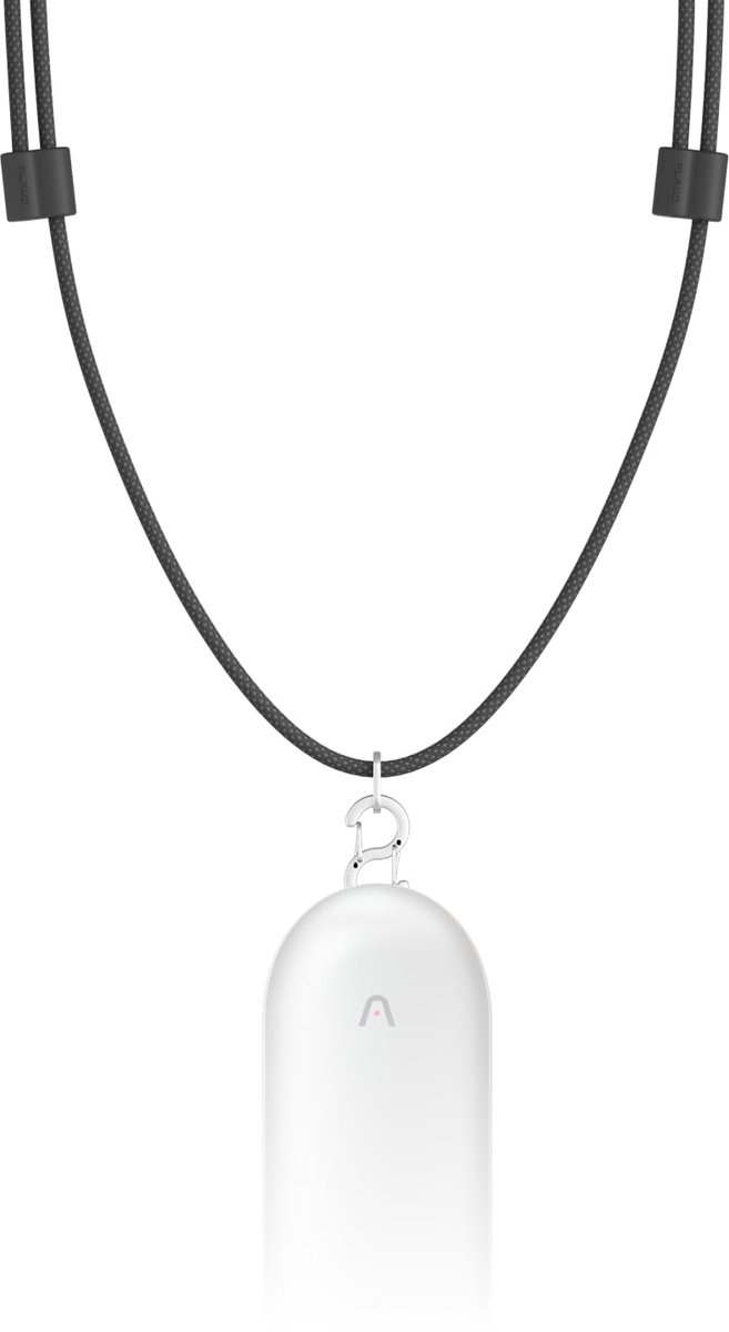 SnelShoppen - Verstelbare Nylon Halskoord voor NotePin AI Voice Recorder - Zwart - Veiligheids-haak van Legering - Ideaal voor Feesten, Camping en Out