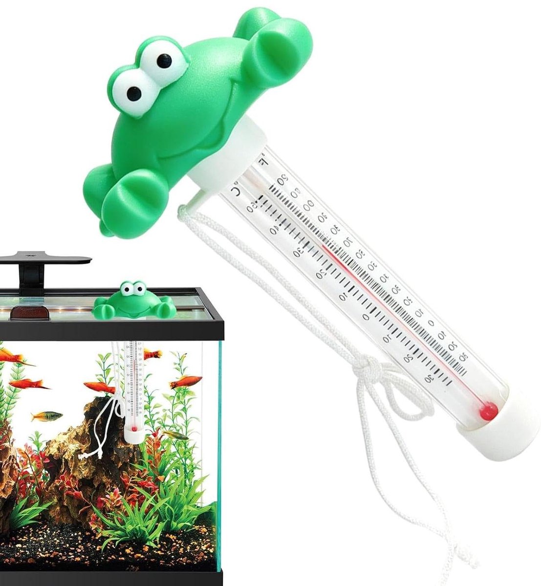 Zwembad Thermometer - Watertemperatuur Meter - Water Temperatuur Meten - Drijvend Cartoon Ontwerp - 19 Centimetres - Grote Krab