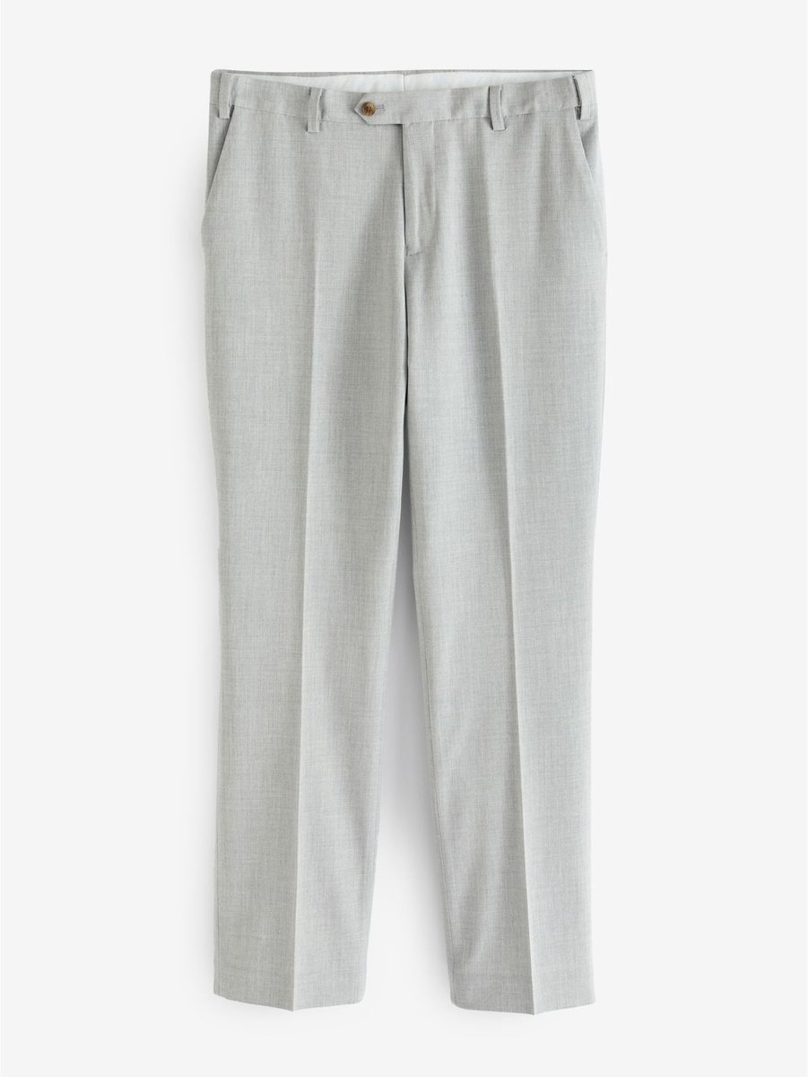 Next - Heren - Normale Pasvorm - Motionflex kostuum met stretch: pantalon - Grijs