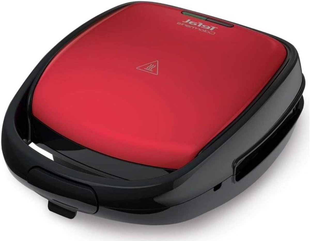 Wafelijzer Croque Monsieur - Snack Maker - Snacks Maken - Twee Platen Sets - 700 Watt - Rood