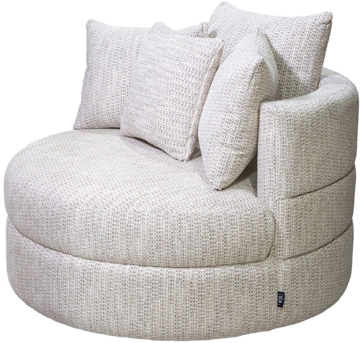 DÉJA Draaifauteuil Miles Beige Chenille Rond