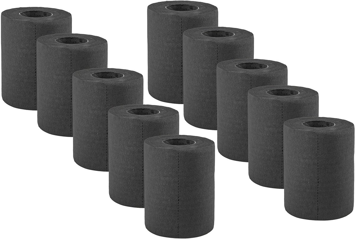 SnelShoppen - 10 Rollen Toiletpapier Zwart 4-Laags Kleurrijk - Premium Kwaliteit, Comfort en Sterkte voor Thuis, Feest en Camping