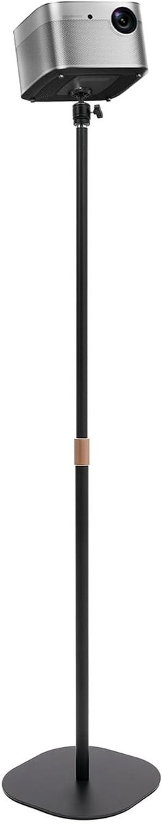 Projectorstandaard Vloer - Beamerhouder Statief - Thuisbioscoop Creëren - 360 Graden Draaibaar - 65-120 cm Hoog - Zwart