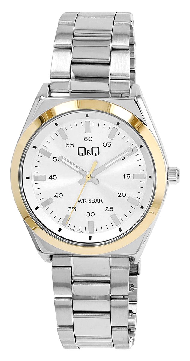 Q&Q Herenhorloge Edelstahl 5 ATM