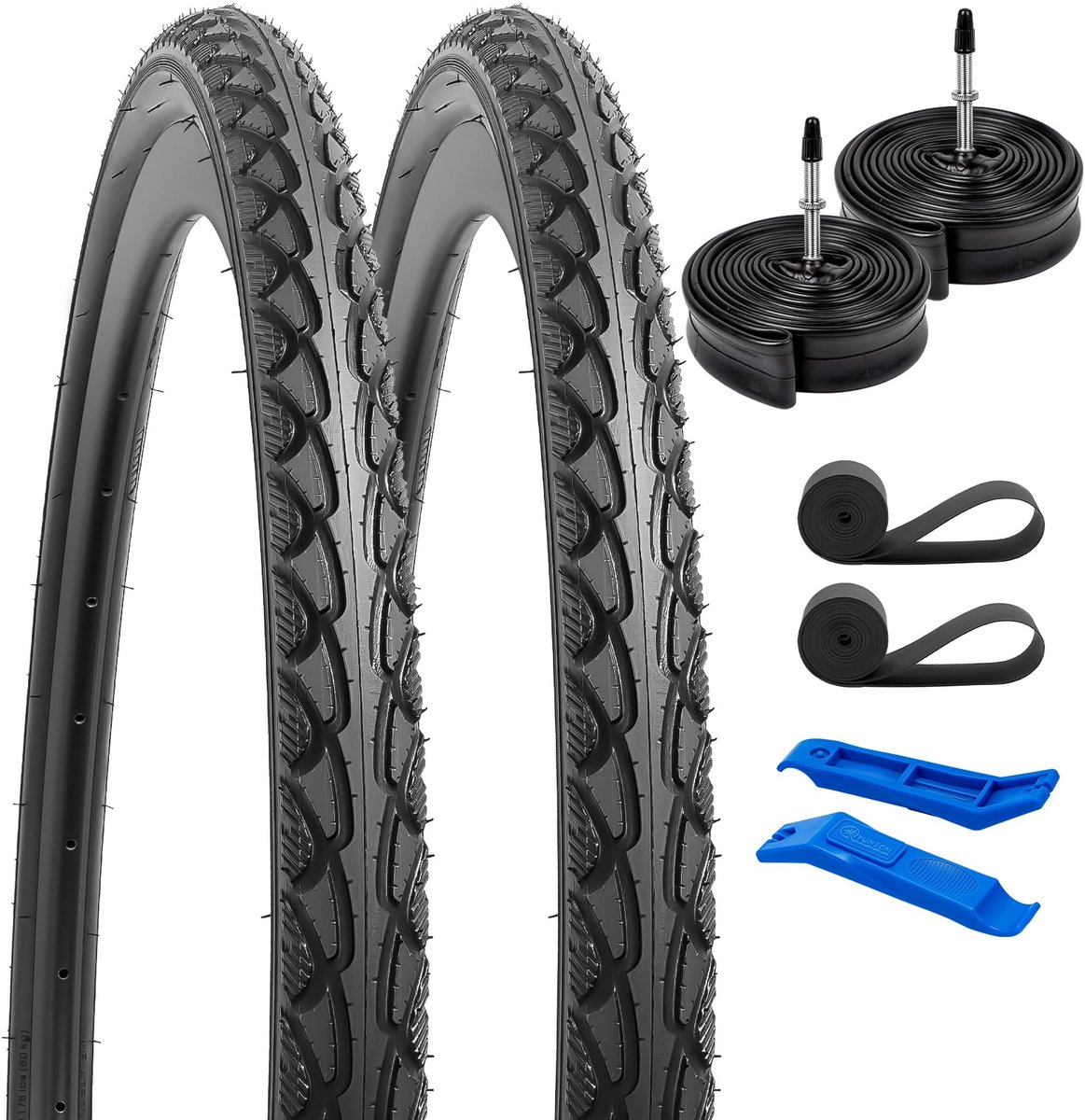 SnelShoppen - 2-PCS 700C RoadFietsbanden 700X38C/40-622 Heavy Duty Binnenband Presta Ventiel Geschikt voor 700X36C 700X38C 700X40C Fietsbanden