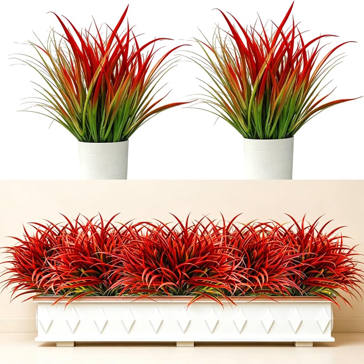 SnelShoppen - WDKXCN Kunstplanten - 16 Stuks - 44,5 cm - Weerbestendig - UV-bestendig - Kunstplanten voor Buiten - Balkonplanten - Kunstgras voor Tuin