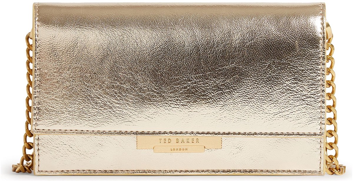 Ted Baker schoudertas Mahiria Lock Detail Purse on a Chain Gold - Col goudkleurig