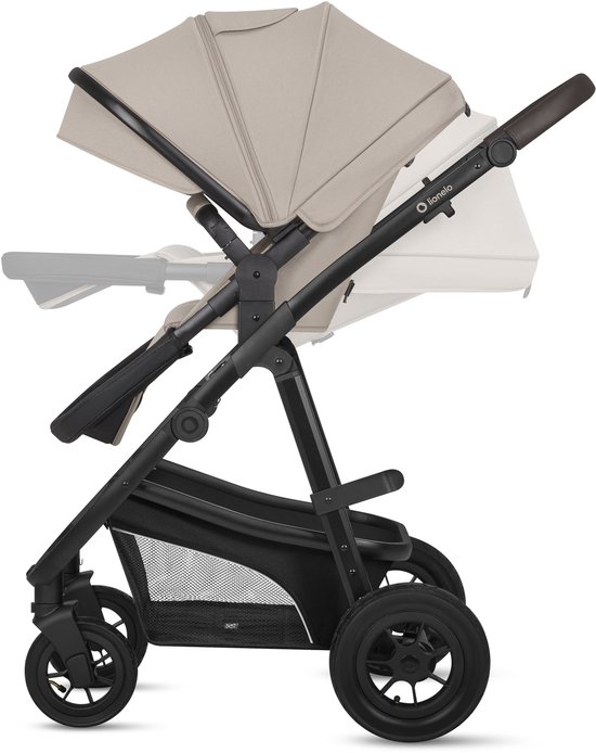 Lionelo Bianka - Kinderwagen 3 in 1 - incl. autostoel - 0-22kg - XXL - Buggy 3in1 - Verstelbare duwstang - Opvouwbaar - Accessoireset - XXL zonnekap - Gelagerde wielen - Reiswieg van LIONELO — afbeelding 3