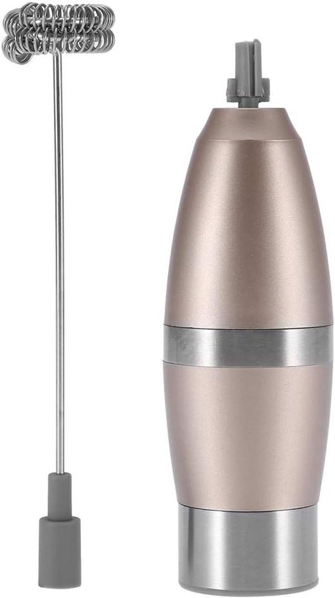 Elektrische Melkopschuimer Koffie Mixer Eierklopper Dranken Bereiden Hoge Snelheid 19000 RPM 107 g Goud