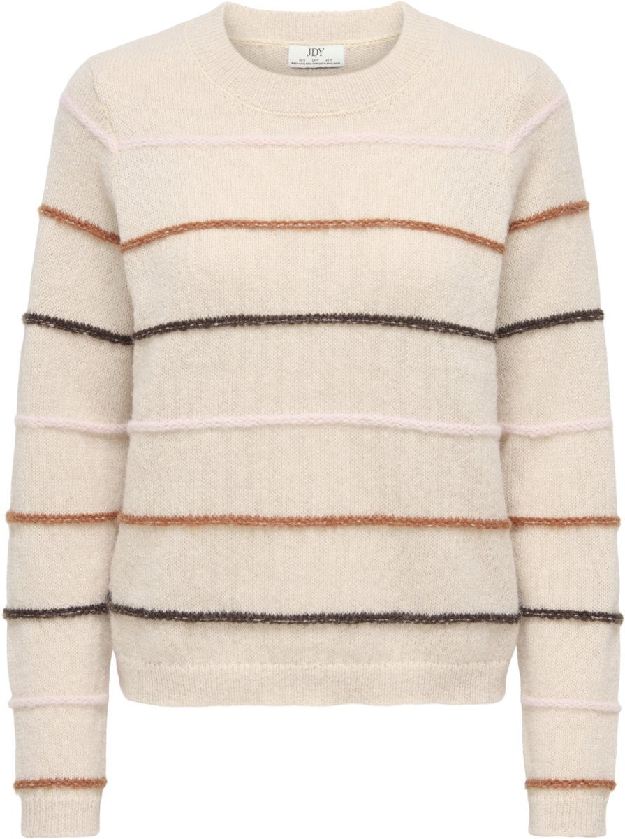 Jacqueline de Yong Trui Jdysigrid Life L/s On Struc Pullove 15376591 Cement/chalk Pink Dames Maat - XS