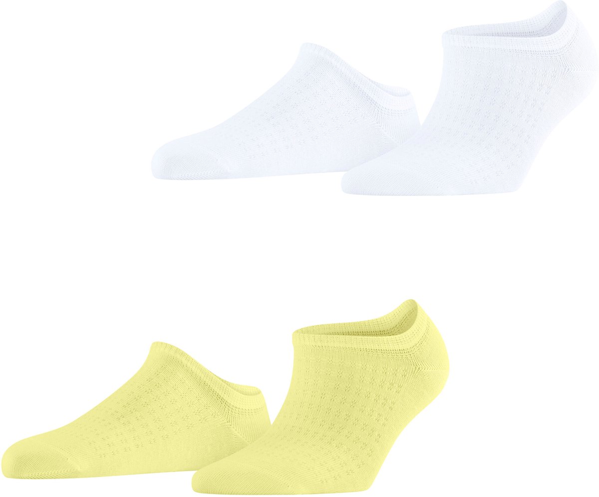 Esprit Mesh Line 2-Pack kort eenkleurig katoen Multipack Korte sokken dames veelkleurig - maat 35-38
