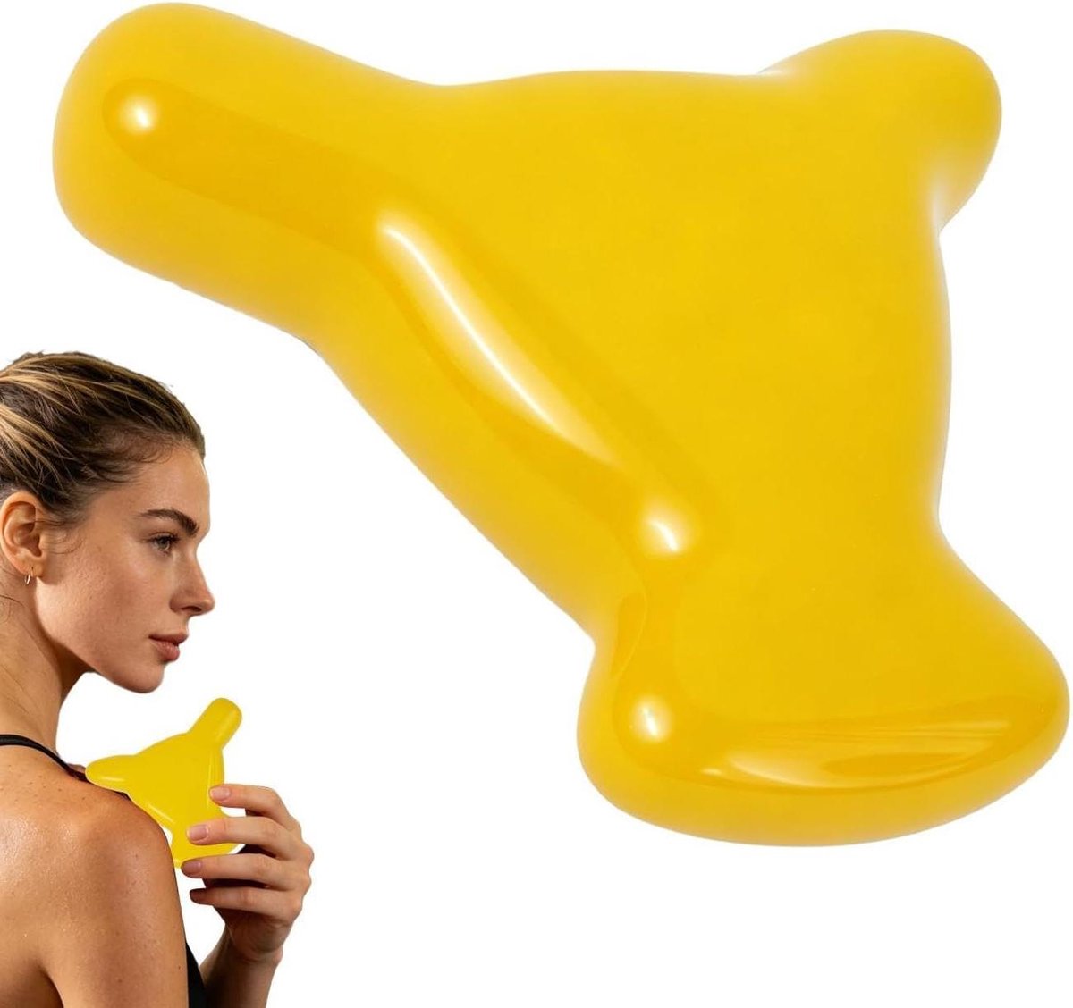 Handmassageapparaat - Nekroller Spierroller - Spierontspanning Thuis - Ergonomische Handgreep - 10 x 8 x 3 cm - Grijs