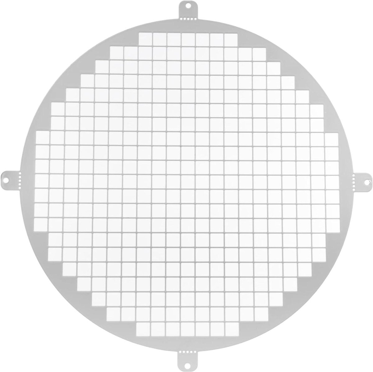 Rond Kruisrooster - Ventilatierooster Metaal - Luchtstroom Beheer - Gegalvaniseerd Staal - Ø 250 mm - Wit