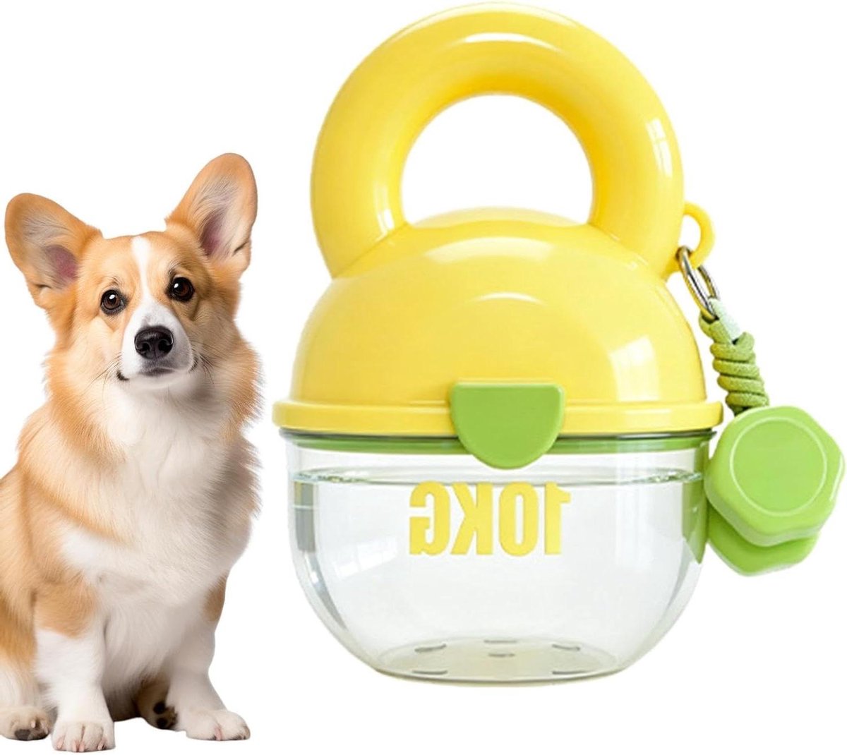 Honden Drinkfles - Waterfles Huisdier - Buitenactiviteiten - Lekvrij Ontwerp - 19 x 15 x 13 cm - Geel