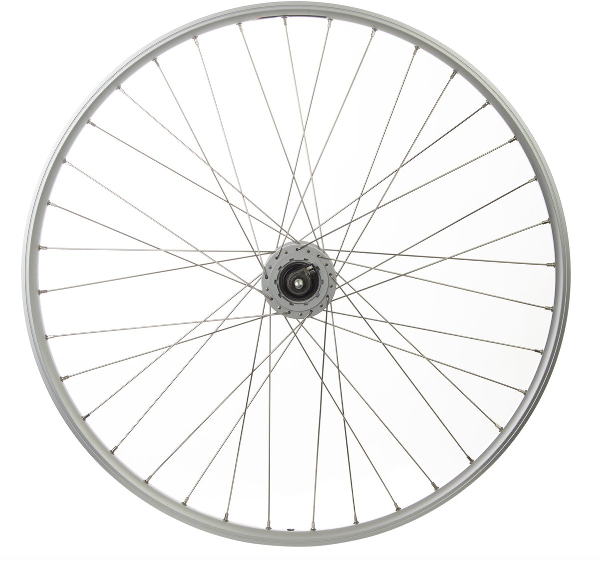 CORDO Voorwiel 28 inch - Stadsfiets Wiel - Shimano Nexus Rollerbrake - Naafdynamo 3W - Handgemaakt - Zilver