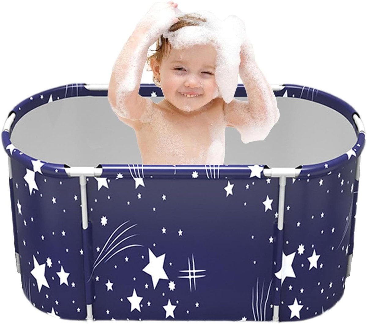 Opvouwbare Badkuip - Draagbare Douchebak - Ontspannend Baden - Ruim en Dik - 120 cm - Blauw