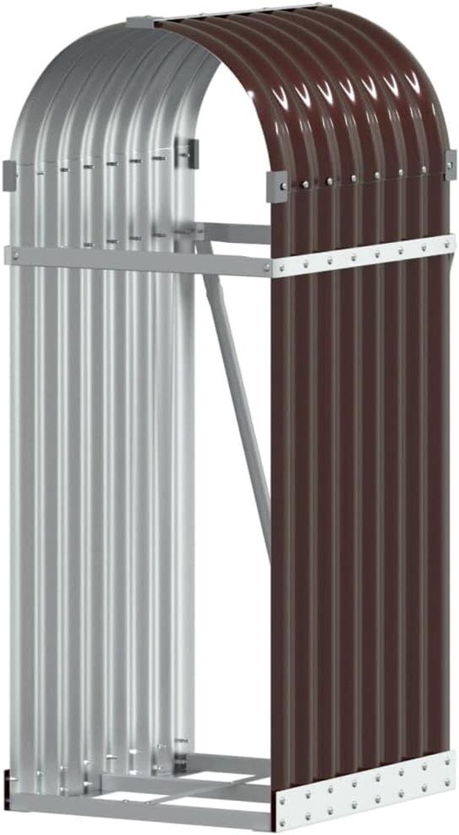 Stapelrek Brandhout - Houtopslag Buiten - Open Haard Voeden - Verhoogde Ventilatie - 40x45x170 cm - Groen