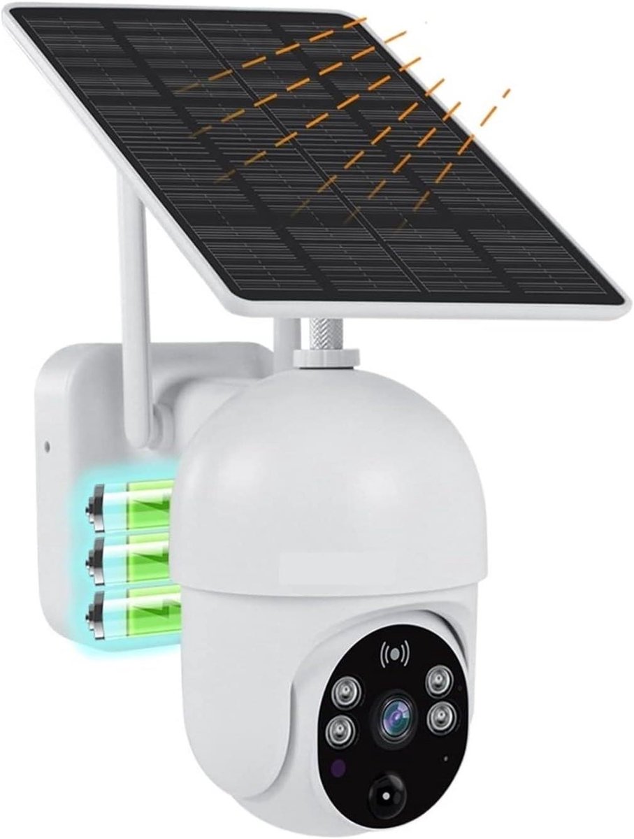 Draadloze Buiten Camera - Beveiligingscamera Tuya - Huisbeveiliging - AI Detectie - 1080p - Wit