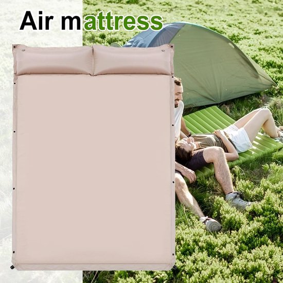 Camping luchtmatras - Slaapmat isolerend - Outdoor slapen - Zelfopblazend ontwerp - 190 x 130 x 3 cm - Dubbel van Camping — afbeelding 2