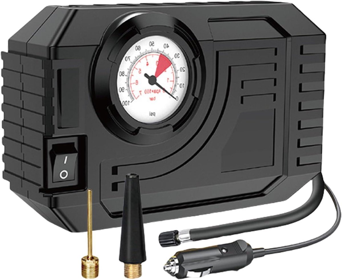 Autobanden Compressor - Luchtpomp Auto - Banden Oppompen - Metalen Cilinder - 15 cm - Zwart