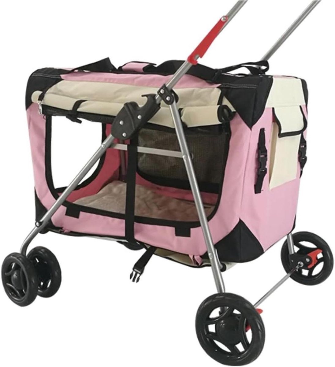 Hondenbuggy - Kattenwagen Kinderwagen - Huisdier Reizen - Opvouwbaar Zachtzijdig - Extra Groot - B