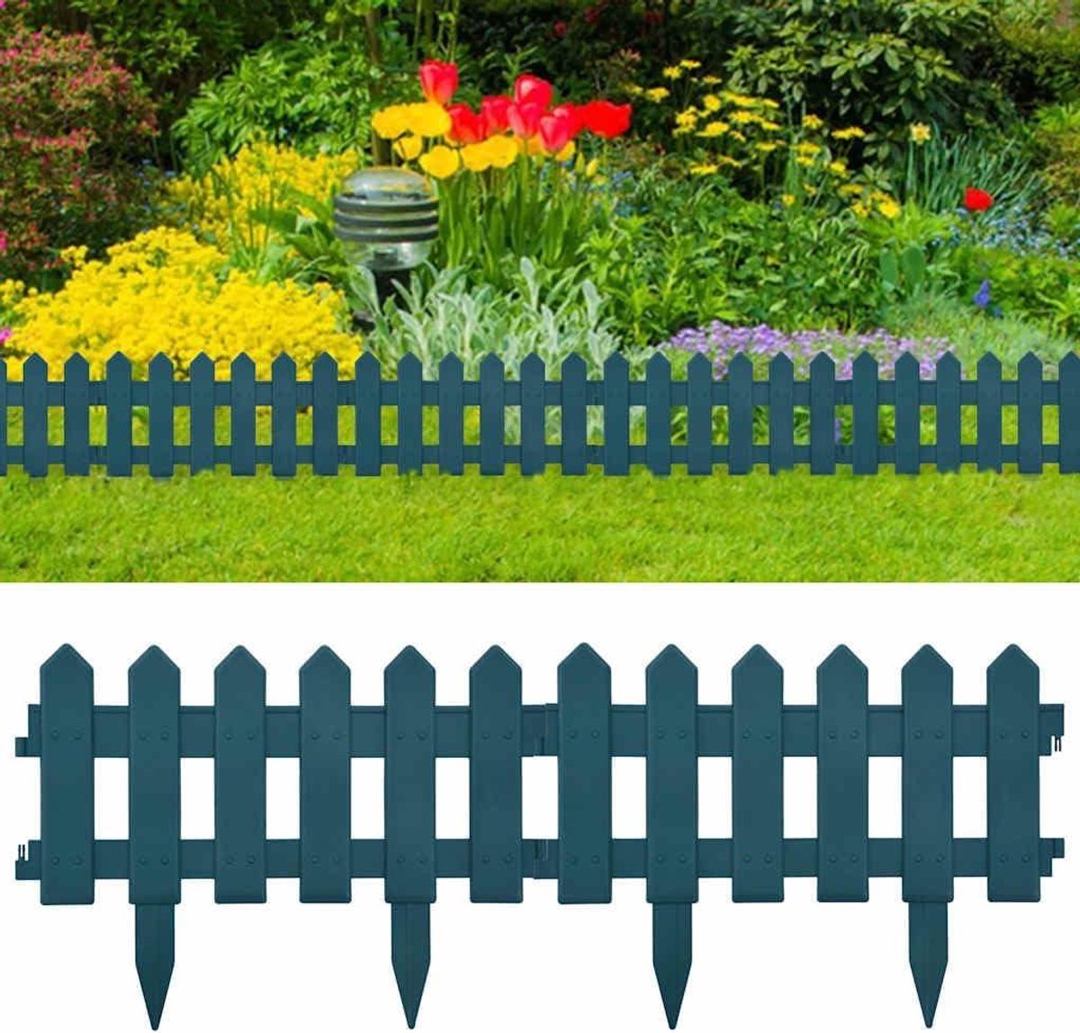 Gazonrand - Tuinrand Gazonomheining - Bloembedden Afbakenen - UV- en Weerbestendig - 10 meter - Groen