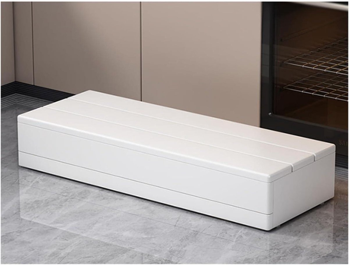 Massief Houten Opstapje - Krukje Keuken Badkamer - Extra Hoogte Creëren - Met Antislip Pads - 40x30x11 cm - Natuurlijk