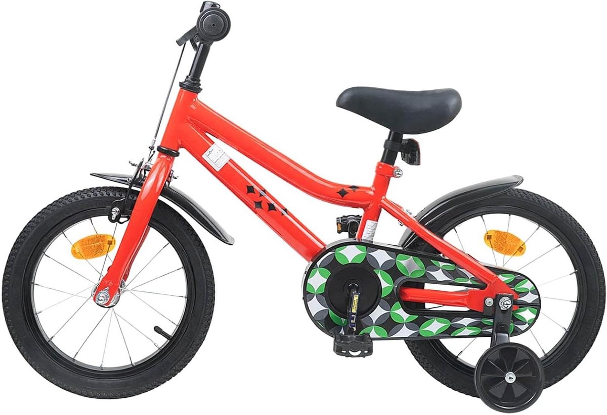 Kinderfiets Loopfiets Stadsfiets Leren Fietsen Verstelbaar Stuur en Zadel 16 inch Rood