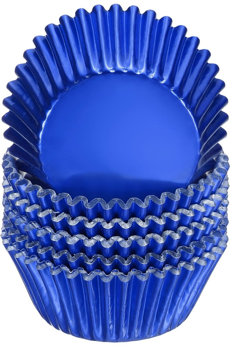 Dailygoods - Pack van 200 Blauwe Aluminium Pancake Moulds - Voor Feesten en Verjaardagen