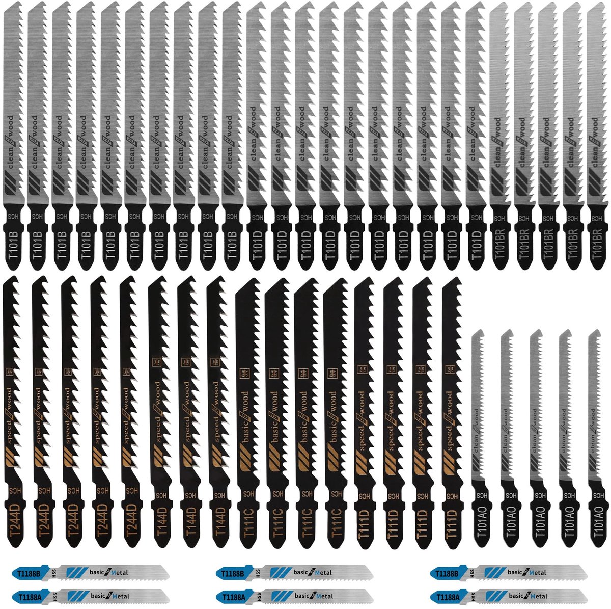 Dailygoods - Zaagblad Set voor Hout, Plastic en Metaal - 52 Stuks