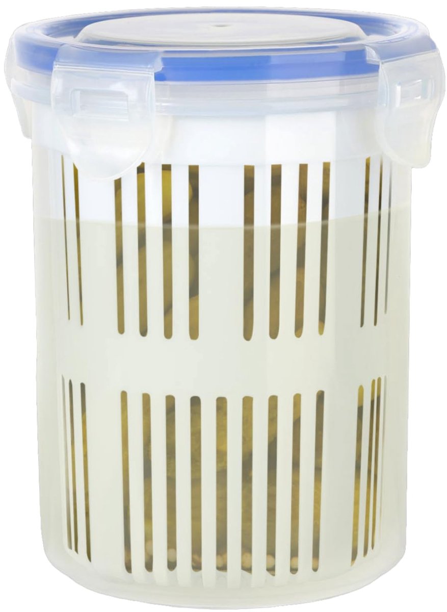 Dailygoods - Inlegpot voor Gepekelde Groenten met Strainer en Lifter - Opslagbox 11 x 13.5 cm