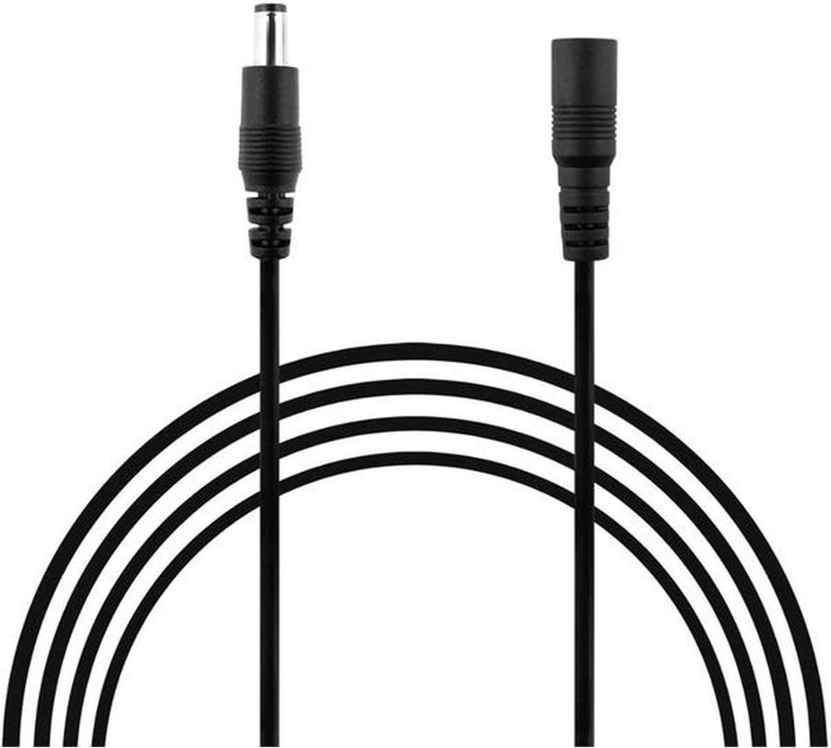 Verlengkabel Stroomadapter - Stroomkabel Verlenging - Apparaten Aansluiten - 5.5 x 2.1mm Connector - 3 meter - Zwart