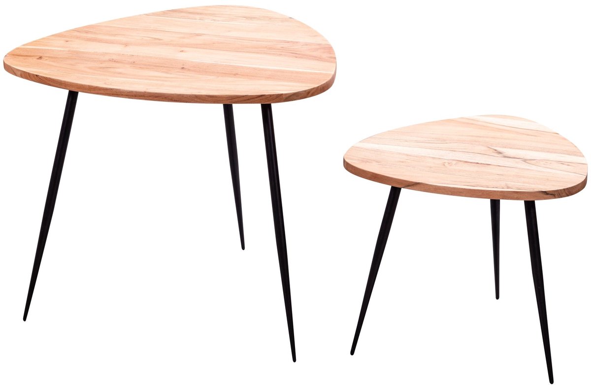 Bijzettafelset acaciahout 60 cm - WL5.977