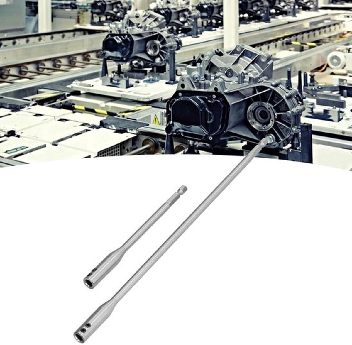 Boorverlenging Koolstofstaal Nauwkeurige Afwerking Polijsten Duurzame 1/4 Inch Schachtverlenger voor Werktuigbouwkunde Houtdraaiers Meubeltimmerwerkconstructie met Verlengstuk hObjectivo