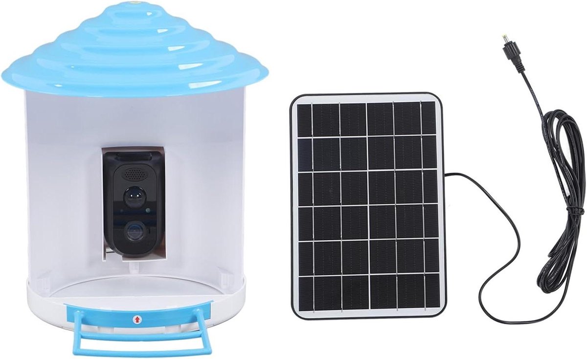 Vogelhuisje Camera - Vogelvoederhuisje met Camera - Natuurlijk Leven Bekijken - Draadloze WiFi Connectiviteit - IP66 Waterdicht - Zwart