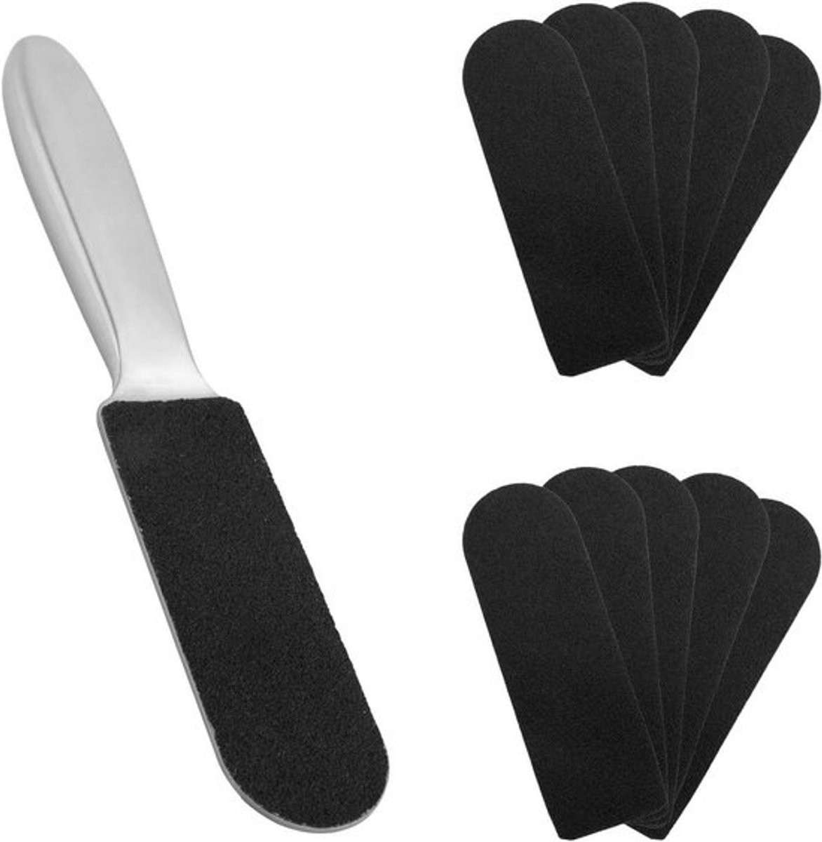 Voetvijl voor het verwijderen van eelt en harde huid, pedicure rasp met vervangbare pads