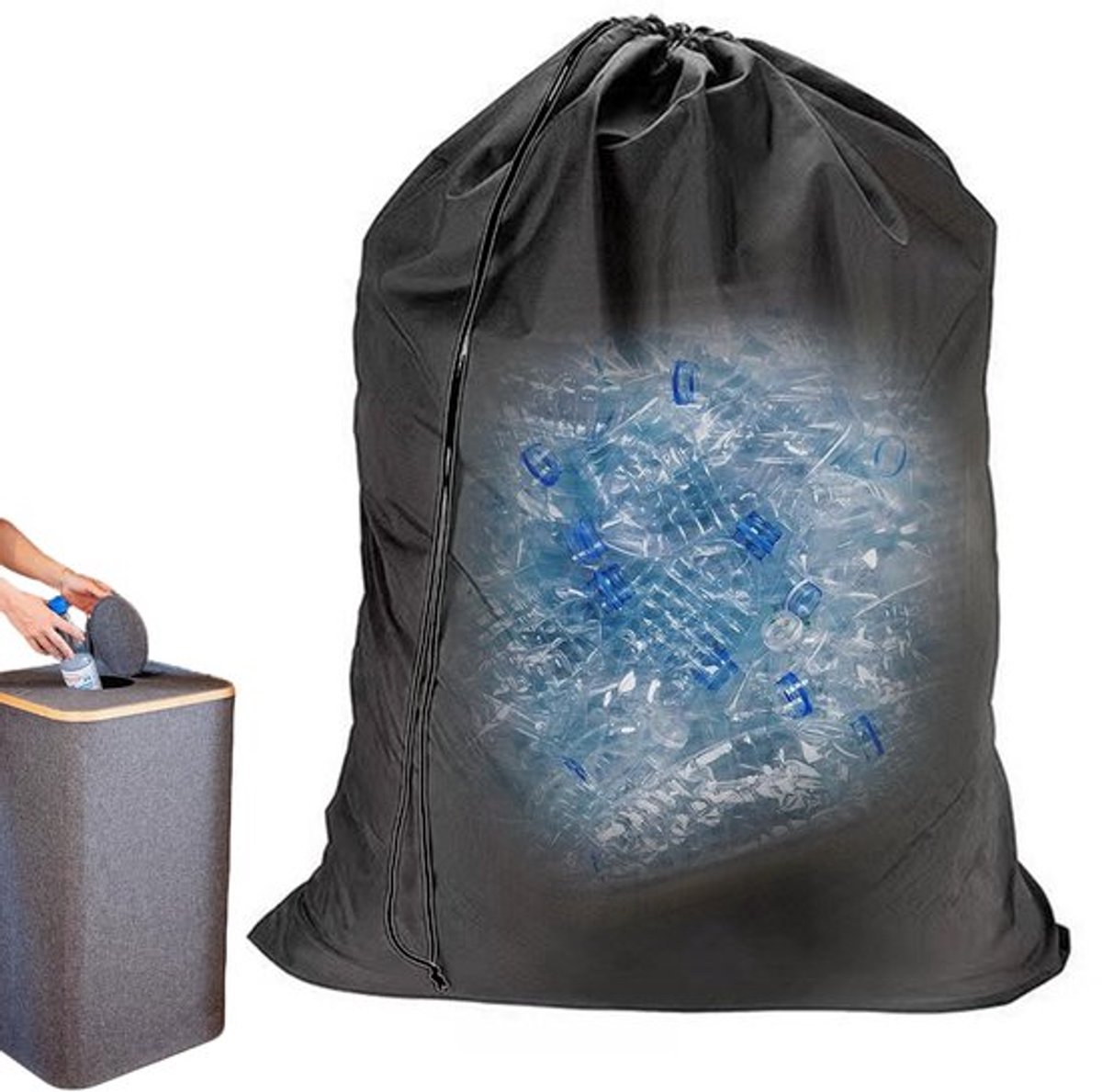 Flesverzamelaar met deksel - Opbergtas - Opbergbak - Hangende organizer - Waterdicht - Duurzaam Oxford materiaal - Opbergzak