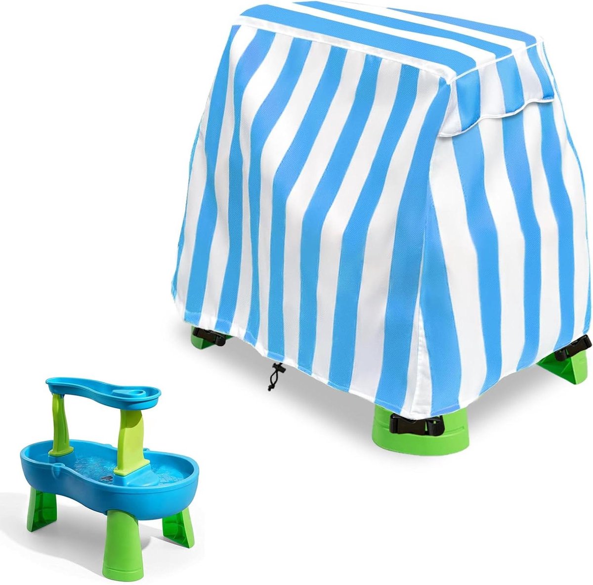 Watertafelhoes Kinderen - Buiten Tafelhoes - Bescherming Speelgoed - Waterdicht Oxford Doek - 105 x 60 x 70 cm - Blauw
