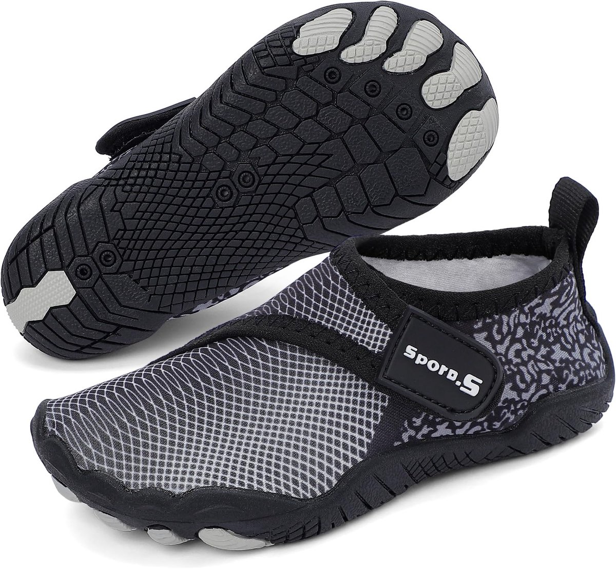 SnelShoppen - Badschoenen Kinderen, Antislip Zwemschoenen voor Jongens en Meisjes, Sneldrogend Waterschoenen, Maat 27-37 EU, Blauw, Perfect voor Zwemm