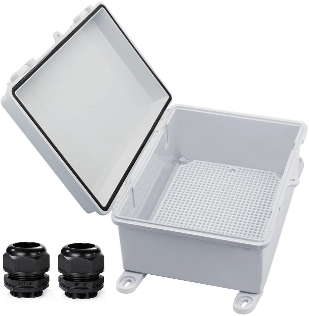 SnelShoppen - Waterproof Outdoor Electrical Box - Weerbestendige Aansluitdoos IP67 ABS Plastic Enclosure voor Switch Router Project Box met Montagepla