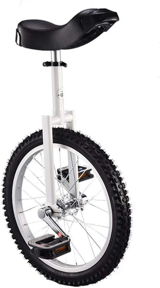 Eenwieler - Loopfiets Balansfiets - Buitensporten - Antislip Bergbanden - 18 inch - Wit