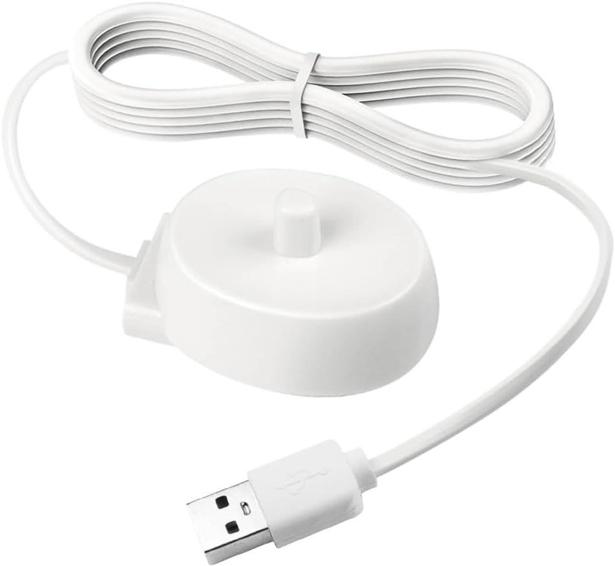 Elektrische Tandenborstel Oplader - Oplaadstation Tandenborstel - Dagelijkse Mondverzorging - Brede Compatibiliteit - 1 meter kabel - Wit