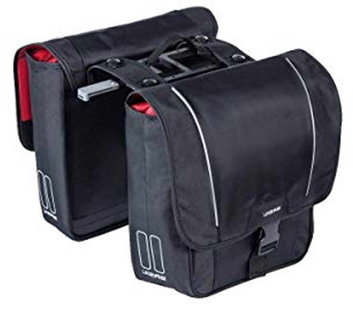 Dubbele Fietstas - Fietshaken Tas - Fietsen Organiseren - Waterafstotend Materiaal - 32 Liter - Zwart